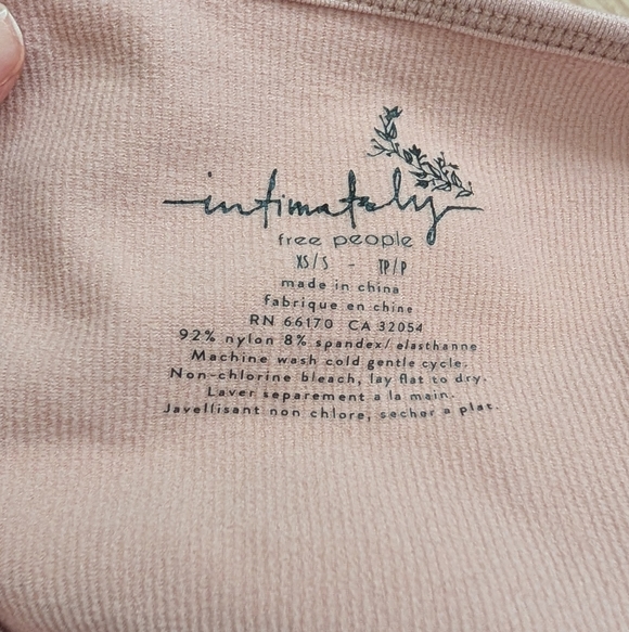 NWOT Free People Intimately Pink Brami Crop Tank Top Size XS/S - Picture 4 of 4